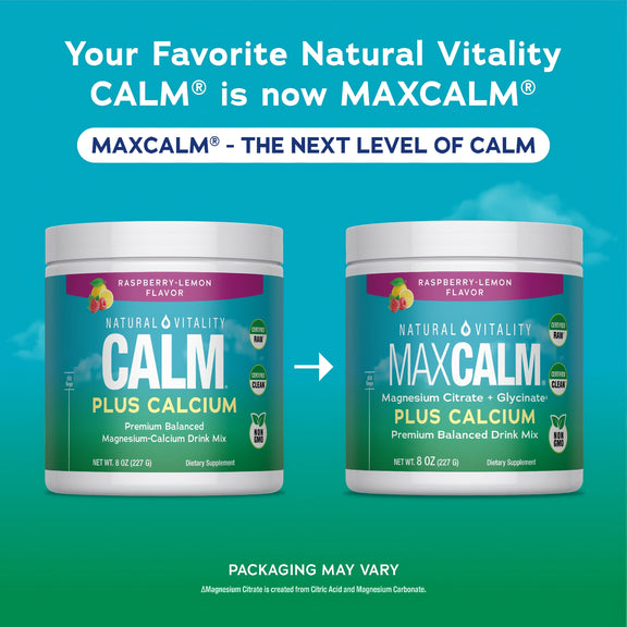 View 3 MAXCALM plus Calcium Powder Raspberry-Lemon, 8 oz (226 g)
