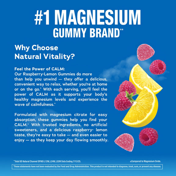 View 2 Gummies CALM Saveur Framboise-Citron, 60 Gummies Savoureuses