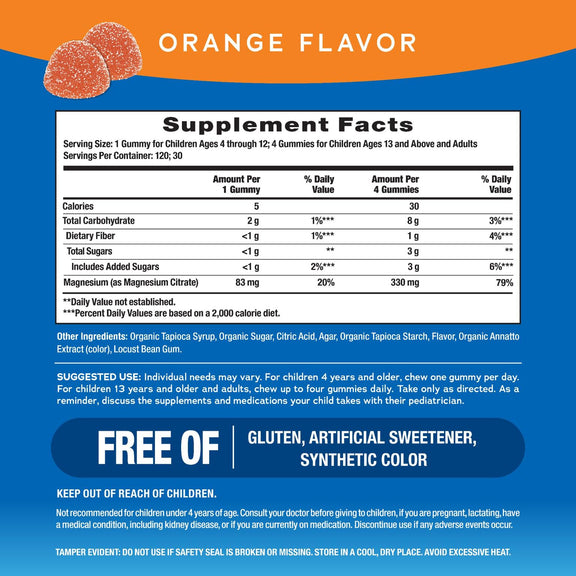 View 2 Supplement Facts panel for NV Calm Orange 120 Gummies 3 Pack.