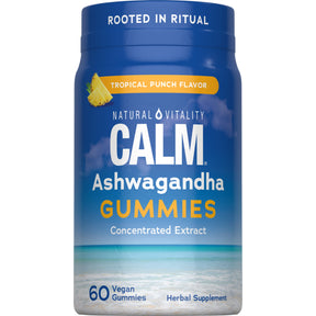 CALM Ashwagandha Gummies Tropical Punch Flavor, 60 Vegan Gummies