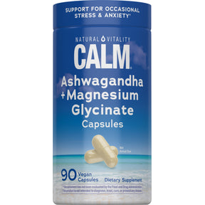 CALM Ashwagandha Magnésium Glycinate, 90 Gélules Végétariennes