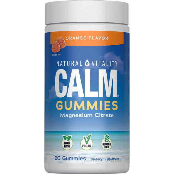 View 1 CALM Gummies Orange Flavor, 60 Tasty Gummies