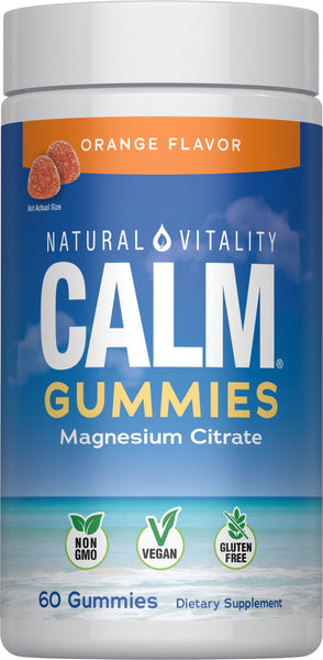 CalmMe カームミー Calm Gummies 60ct – Orange Flavor Magnesium Support