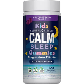 CALM Kids Sleep with Melatonin Gummies Berry Flavor, 120 Tasty Gummies