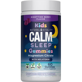 CALM Kids Sleep with Melatonin Gummies Berry Flavor, 60 Tasty Gummies
