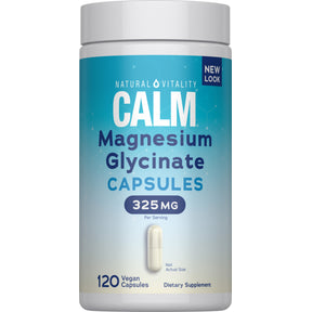 CALM Magnesium Glycinate, 300 mg (per serving), 120 Vegan Capsules