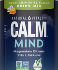 NV Calm Mind Magnesium Citrate and L-Theanine Honey Chamomile Drink Mix, 6 oz (170 G) Dietary Supplement.
