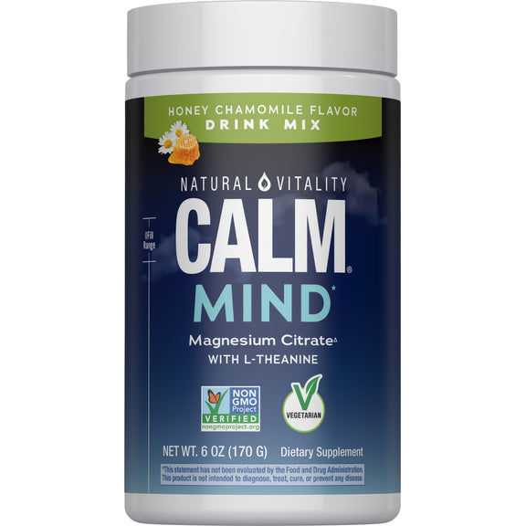 View 1 NV Calm Mind Magnesium Citrate and L-Theanine Honey Chamomile Drink Mix, 6 oz (170 G) Dietary Supplement.