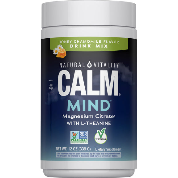 View 1 CALM MIND + L-Theanine Powder Honey Chamomile, 12 oz (339 g)