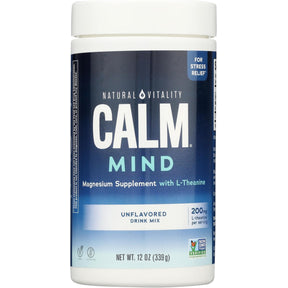 CALM MIND + L-Theanine Powder Unflavored, 12 oz (339 g)