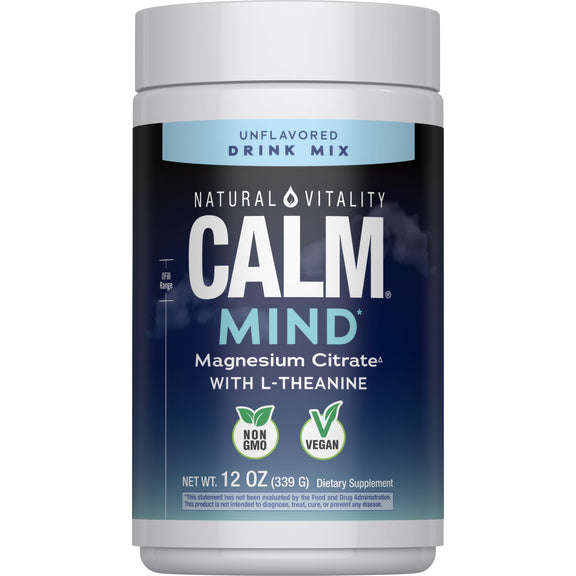 View 1 CALM MIND + L-Theanine Powder Unflavored, 12 oz (339 g)