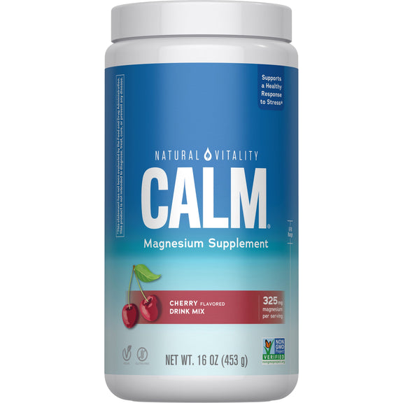 View 1 CALM Powder Cherry, 16 oz (453 g) Powder
