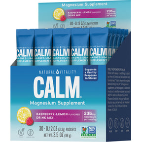 CALM Pulver Himbeere-Zitrone Stick Packs, 30 Stick Packs