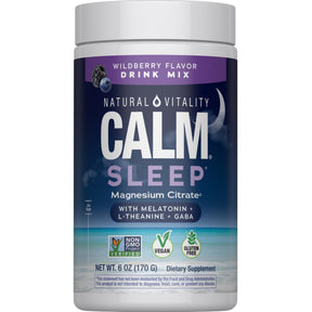 CALM Sommeil avec Poudre de Mélatonine Baies Sauvages, 6 oz (170 g)