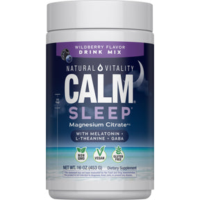CALM Sleep with Melatonin Powder Wildberry, 16 oz (453 g)