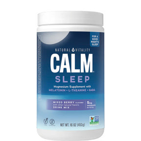 CALM Sleep with Melatonin Powder Wildberry, 16 oz (453 g)