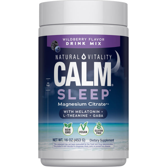 View 1 CALM Sleep with Melatonin Powder Wildberry, 16 oz (453 g)