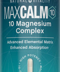 Natural Vitality MaxCalm 10 Magnesium Complex, 90 vegan capsules, dietary supplement.