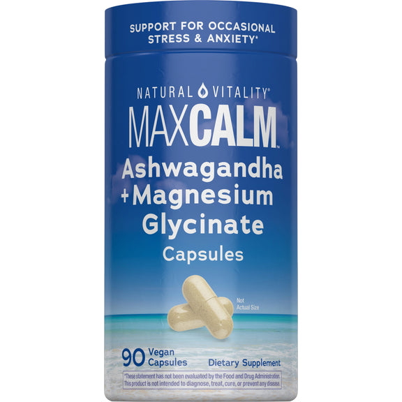 View 1 MAXCALM Ashwagandha + Glicinato de Magnesio, 90 Cápsulas Veganas