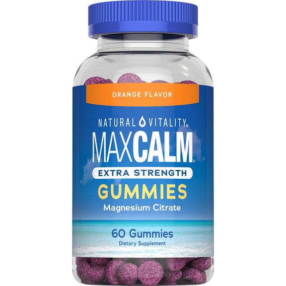 View 1 MAXCALM Magnesium Citrate Gummies Extra Strength Orange Flavor, 60 Gummies