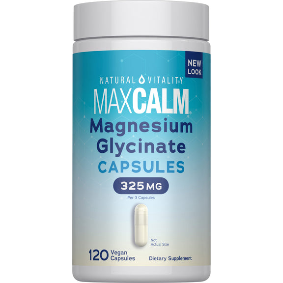View 1 MAXCALM Magnesium Glycinate, 325 mg, 120 Vegan Capsules