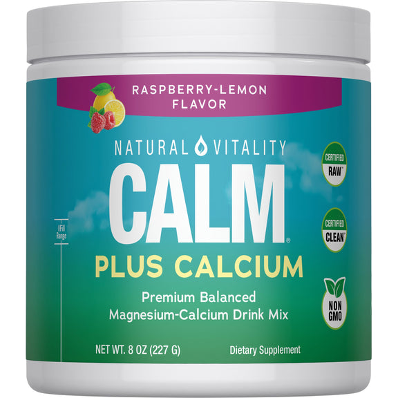 View 1 MAXCALM plus Calcium Powder Raspberry-Lemon, 8 oz (226 g)