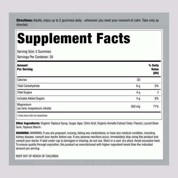 View 2 MAXCALM Magnesium Citrate Gummies Extra Strength Orange Flavor, 60 Gummies